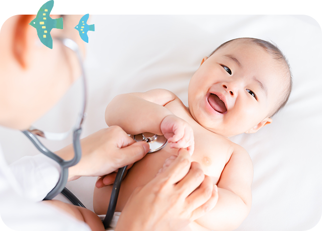 お子様の健康を守る乳幼児健診・予防接種にも対応